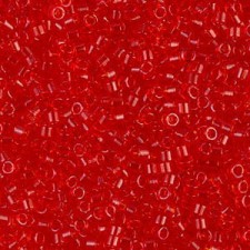 Miyuki delica Beads 11/0 - Transparent red DB-704